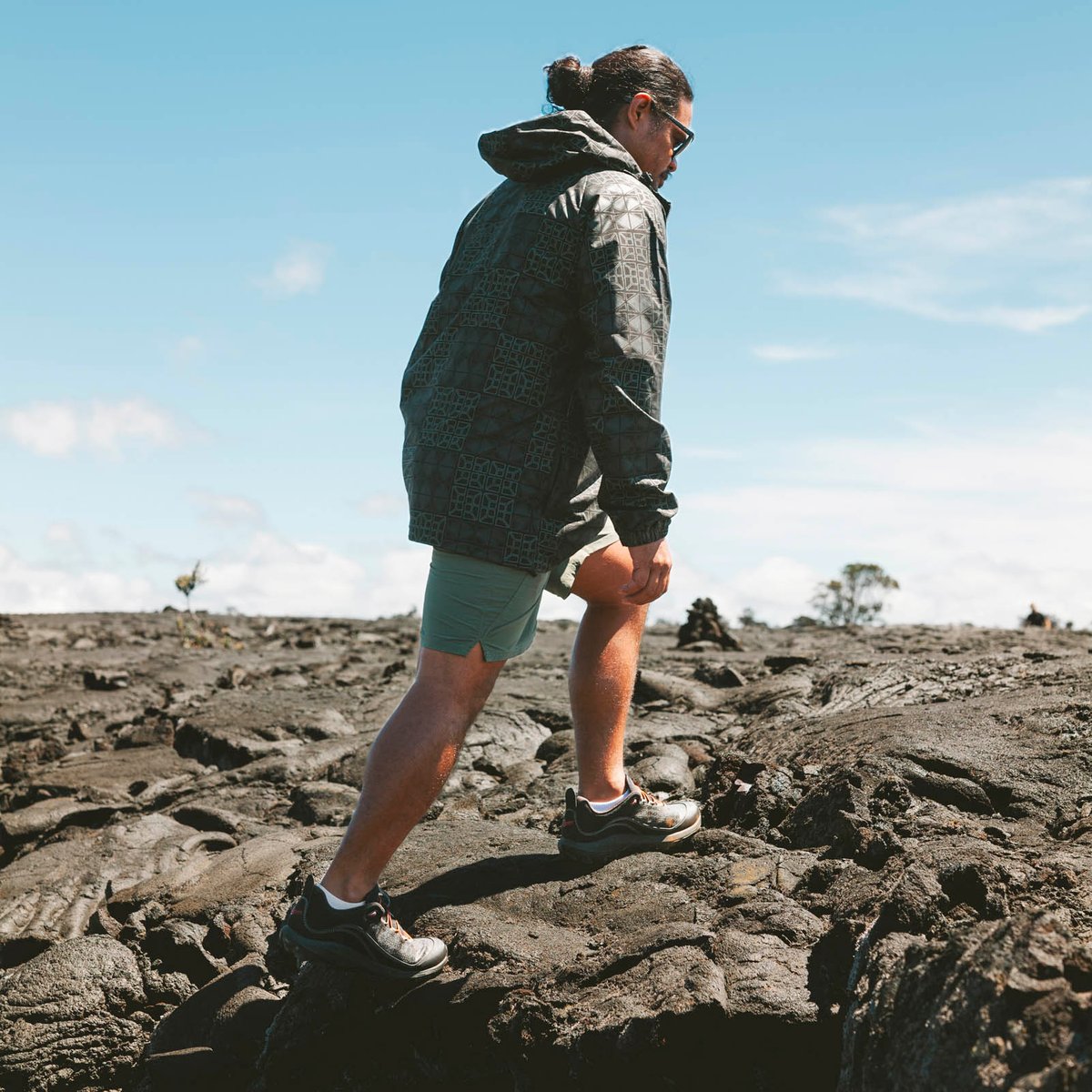 Sig Zane X Danner ʻŌnini Windbreaker Black/Green / Danner Men|Women