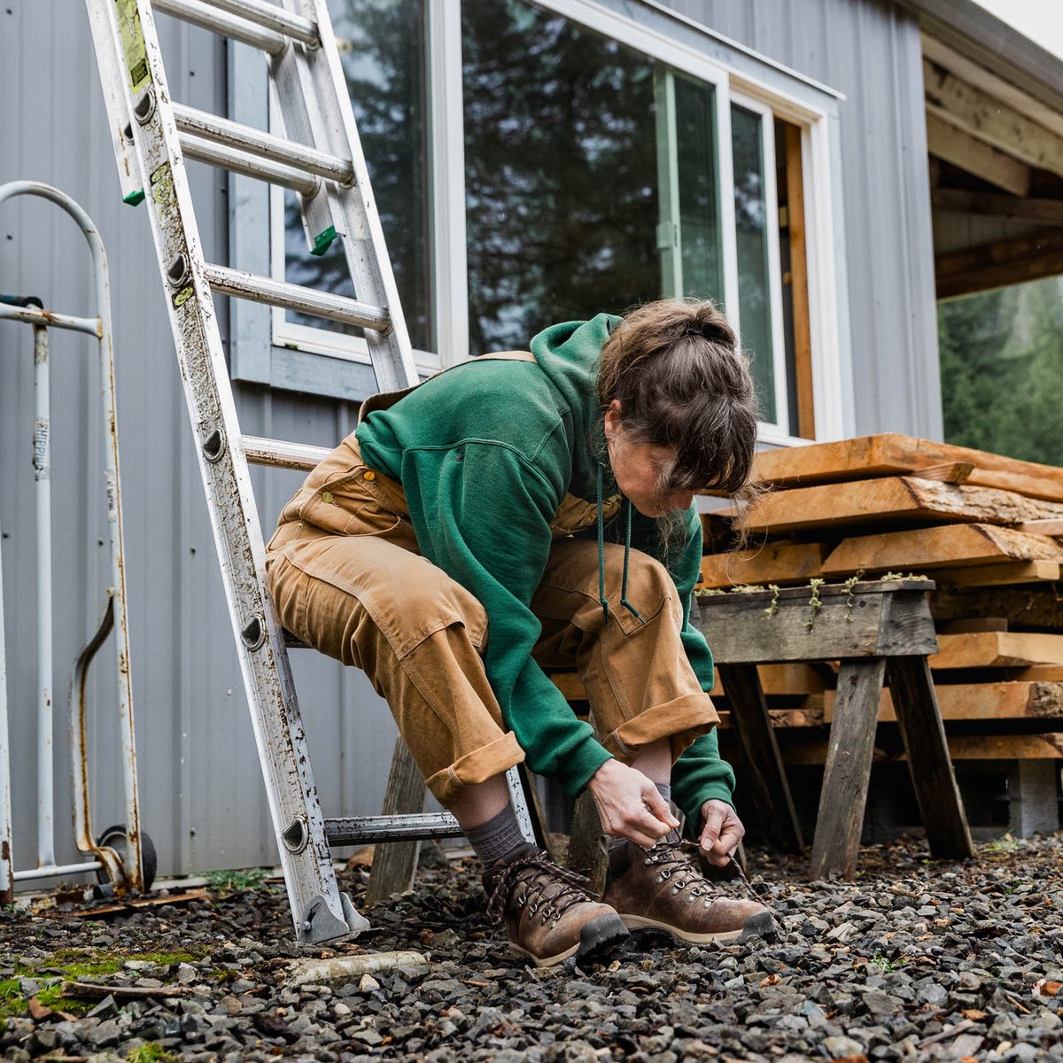 Sandy Ridge Brown Aluminum Toe / Danner Women